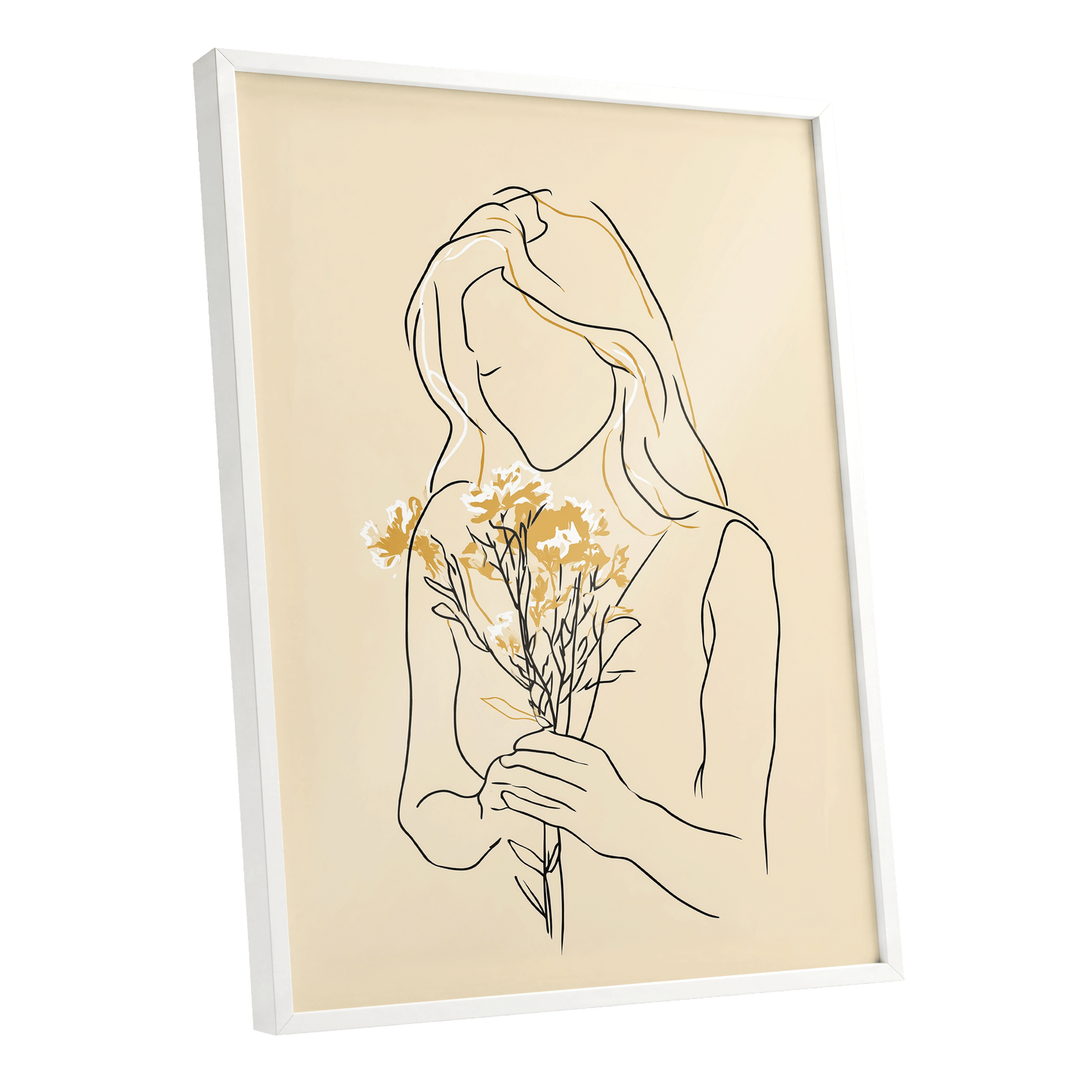 Golden Floral Silhouette
