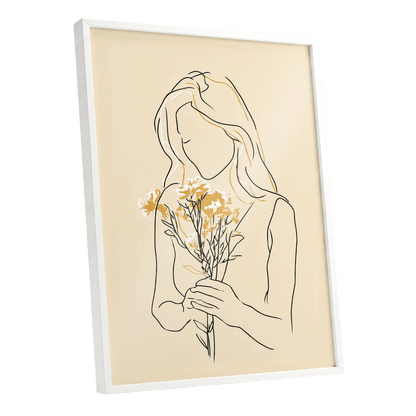 Golden Floral Silhouette