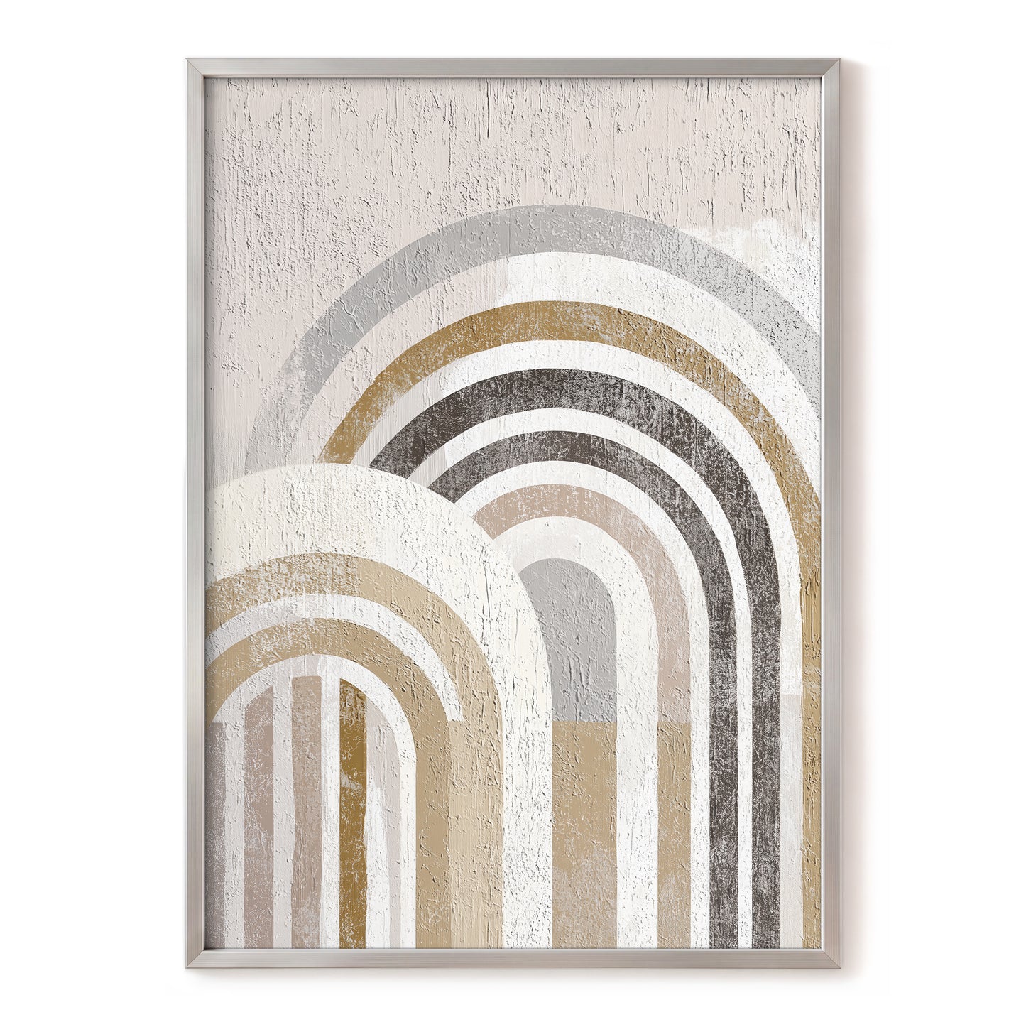 Neutral Textured Rainbow Arch Wall Art