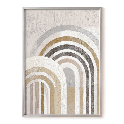 Neutral Textured Rainbow Arch Wall Art