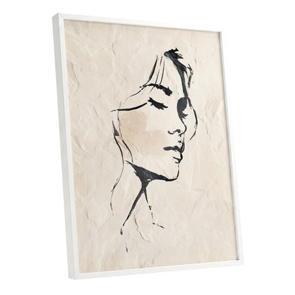 Black Ivory Minimal Abstract Man Face Line Art