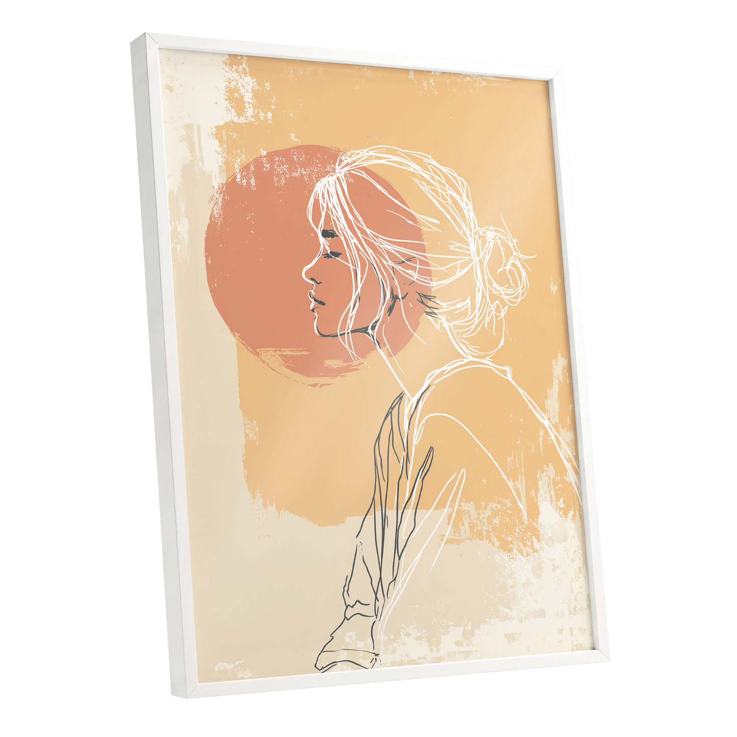Sunlit Profile Line Art