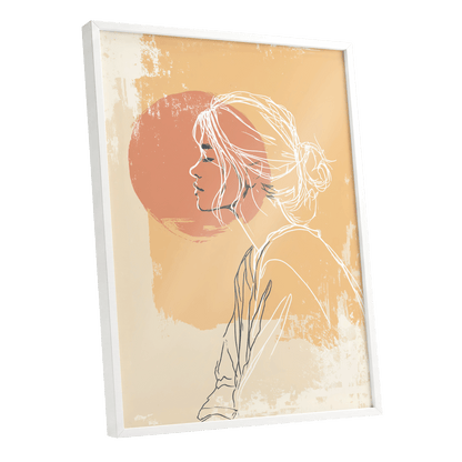 Sunlit Profile Line Art