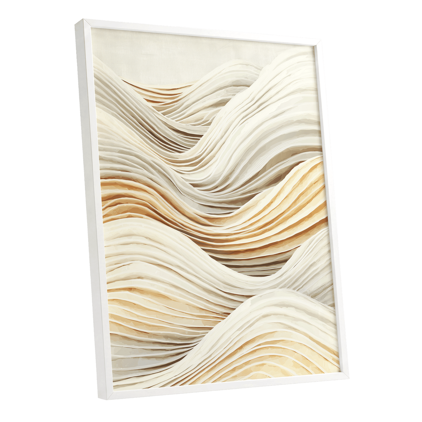 Ivory Layered Waves