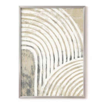 Neutral Beige Layered Rainbow Wall Art