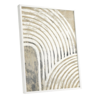 Neutral Beige Layered Rainbow Wall Art