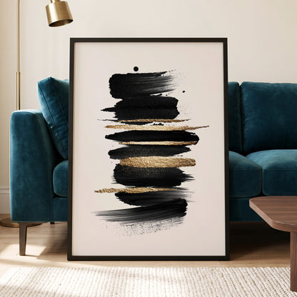 Black Gold Brushstrokes