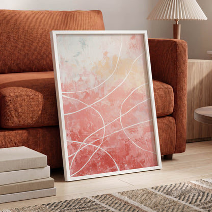 Blush Flow Line Abstract