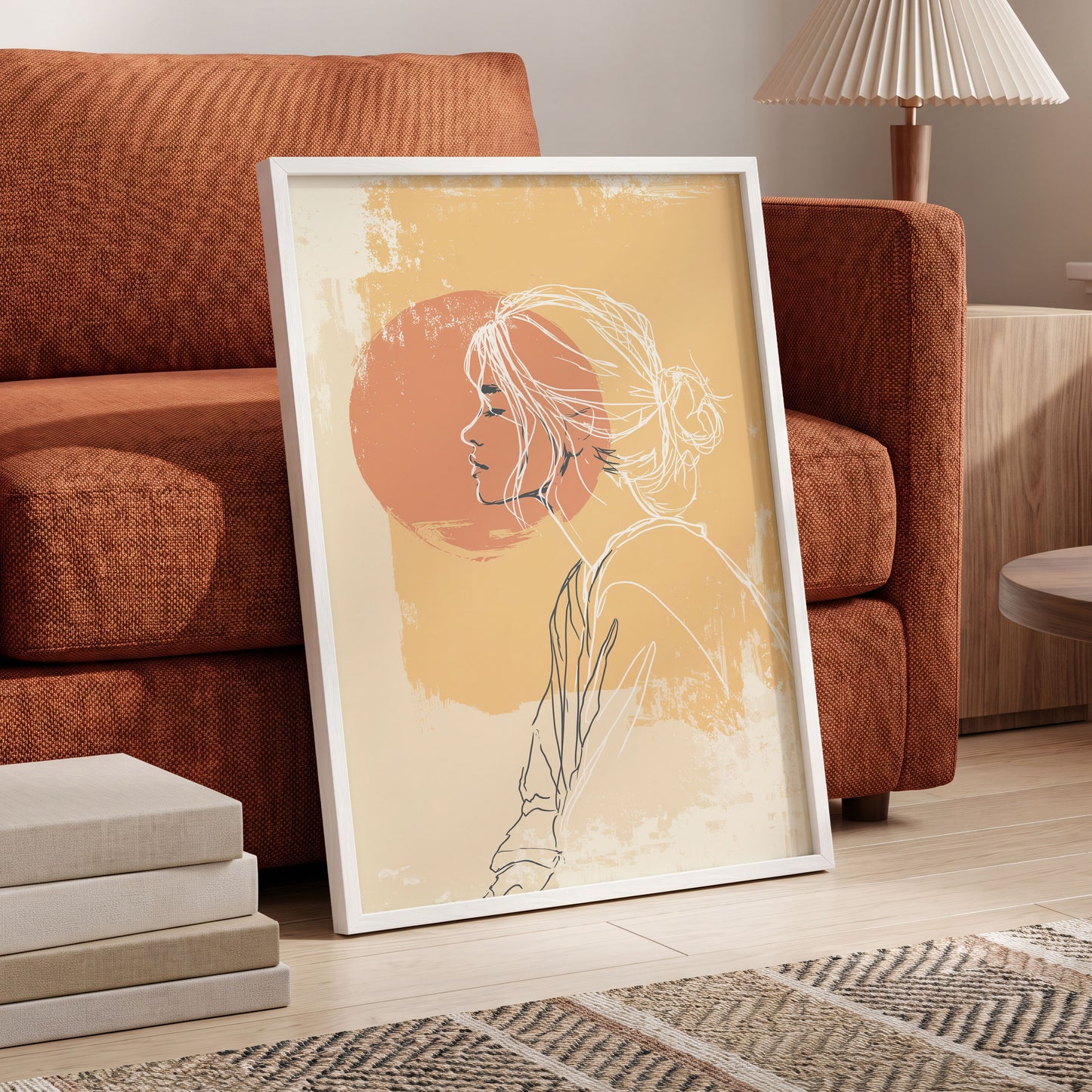 Sunlit Profile Line Art