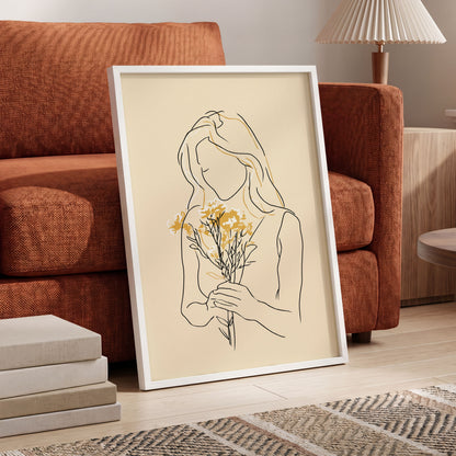 Golden Floral Silhouette