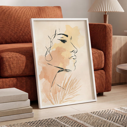 Pastel Feminine Line Art