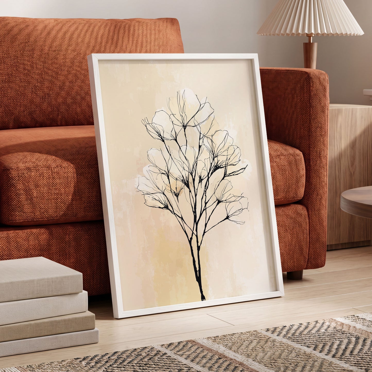 Neutral Floral Line Art