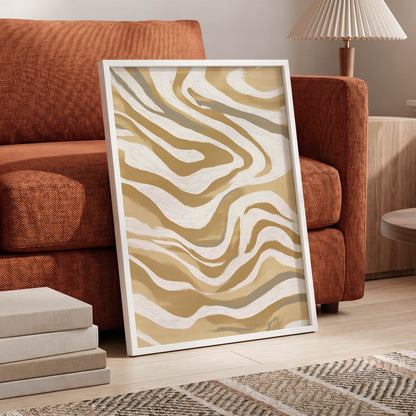 Ochre Flow Abstract