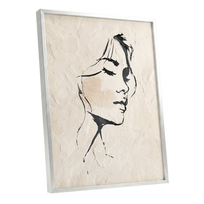 Black Ivory Minimal Abstract Man Face Line Art