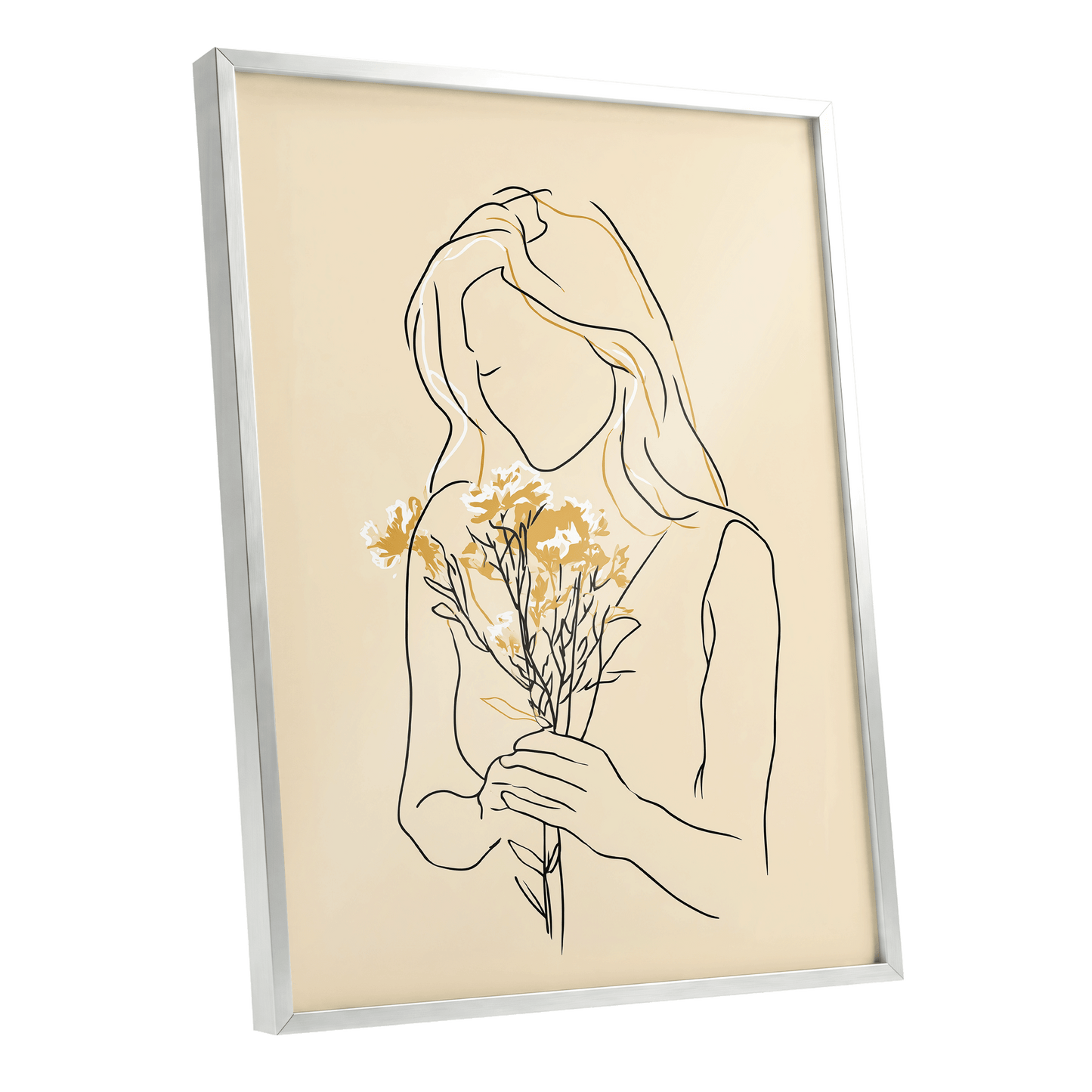 Golden Floral Silhouette