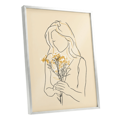 Golden Floral Silhouette