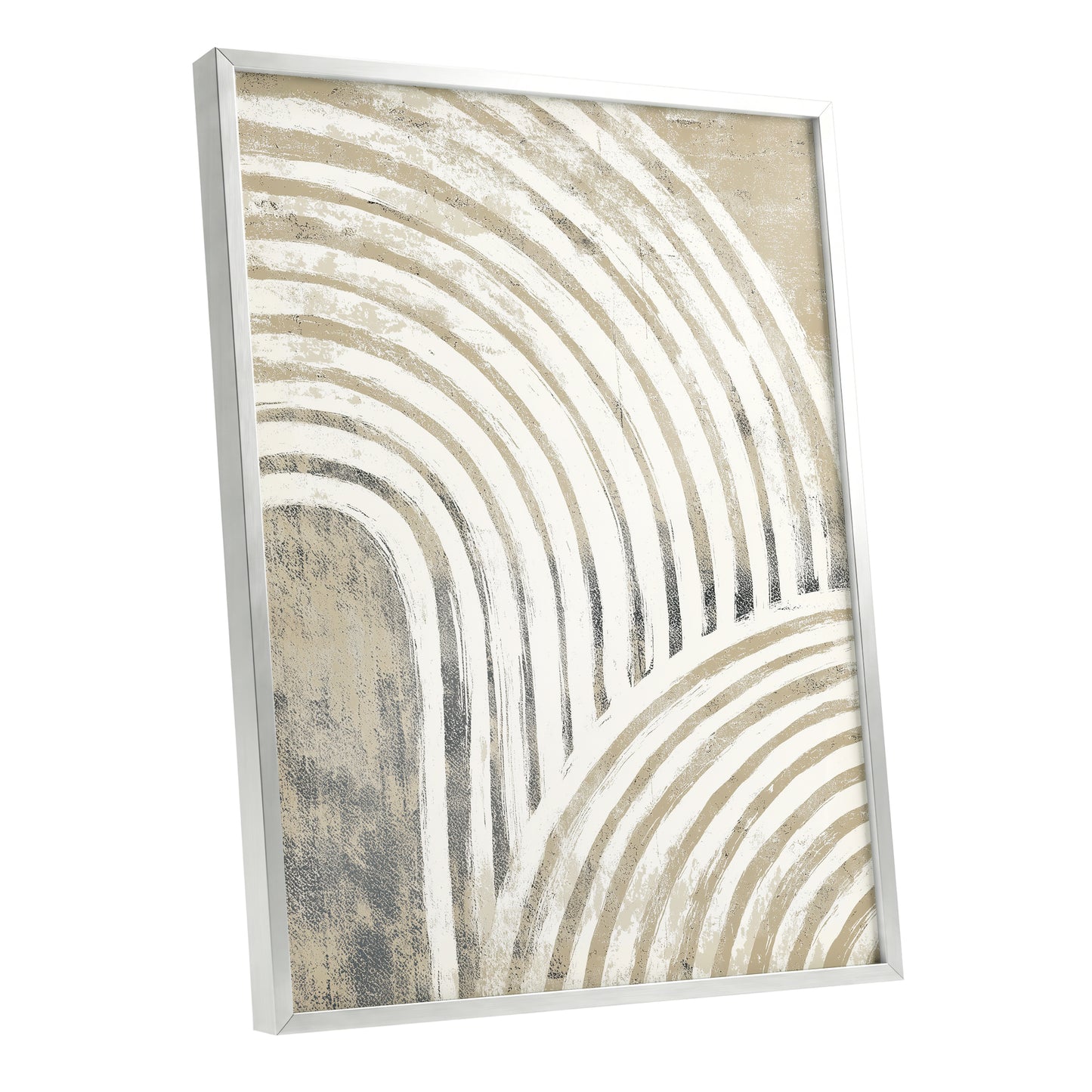 Neutral Beige Layered Rainbow Wall Art