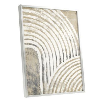 Neutral Beige Layered Rainbow Wall Art
