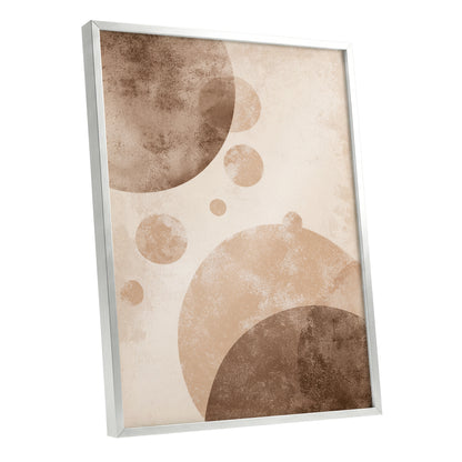 Neutral Brown Geometric Circles Abstract Wall Art