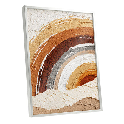 Terracotta Ochre Textured Rainbow Arch Wall Art