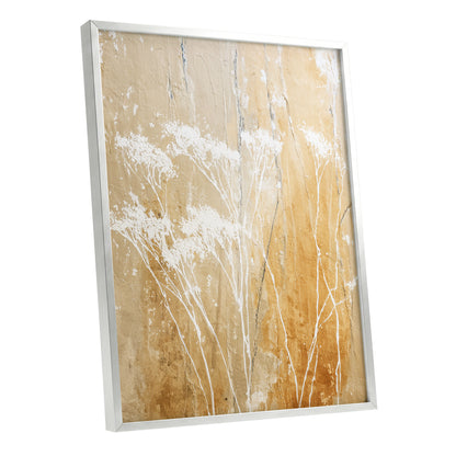 Warm Ochre Botanical Abstract Wall Art