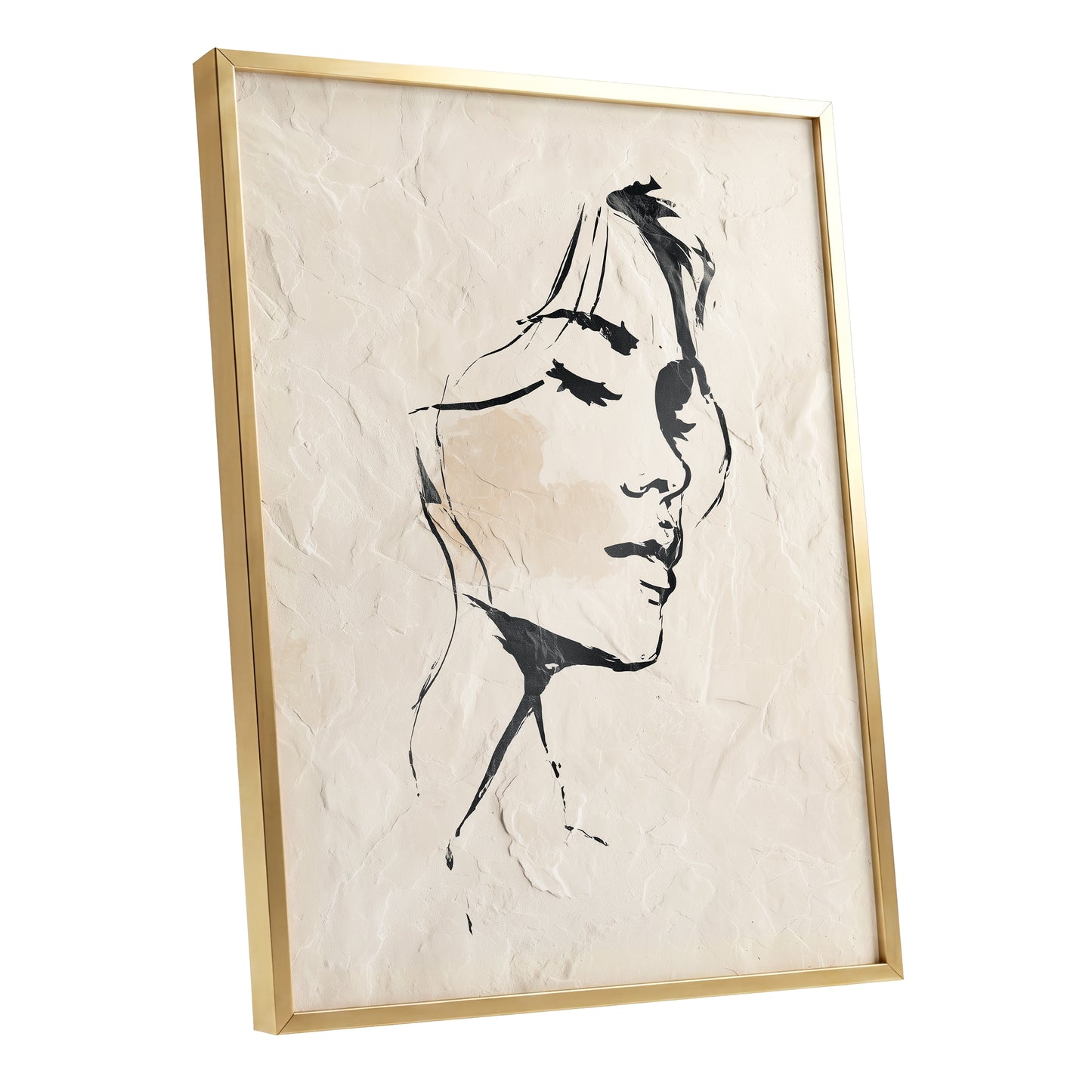 Black Ivory Minimal Abstract Man Face Line Art