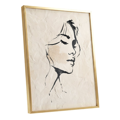 Black Ivory Minimal Abstract Man Face Line Art