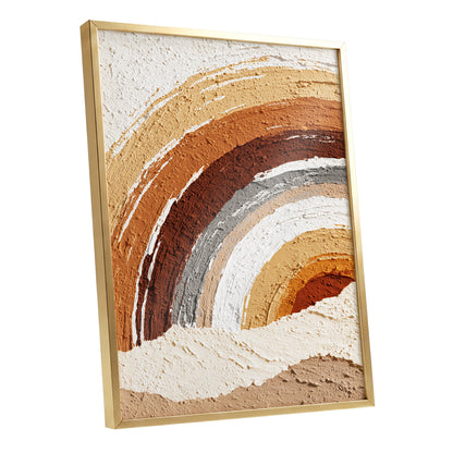 Terracotta Ochre Textured Rainbow Arch Wall Art