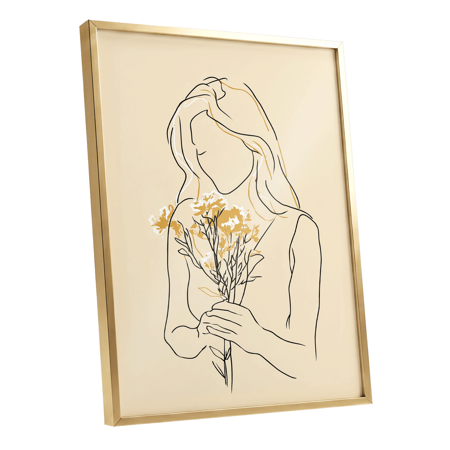 Golden Floral Silhouette