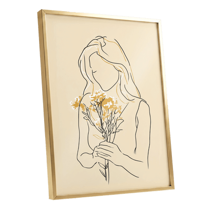 Golden Floral Silhouette