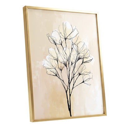Neutral Cream Botanical Line Art Wall Art