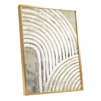 Neutral Beige Layered Rainbow Wall Art