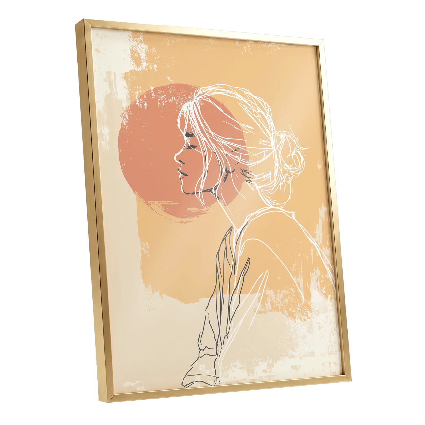 Sunlit Profile Line Art
