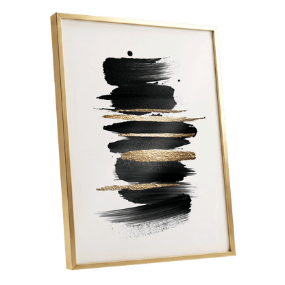 Black Gold Brushstrokes
