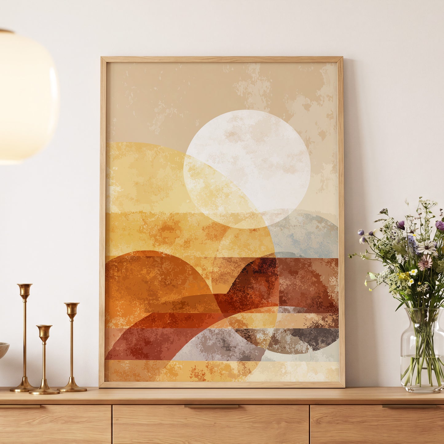 Amber Geometric Sunrise