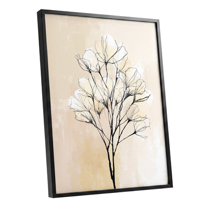 Neutral Cream Botanical Line Art Wall Art