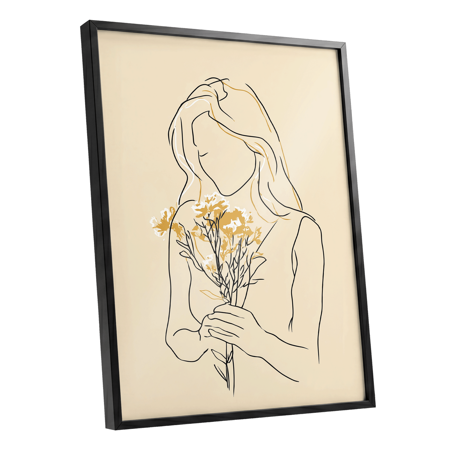 Golden Floral Silhouette