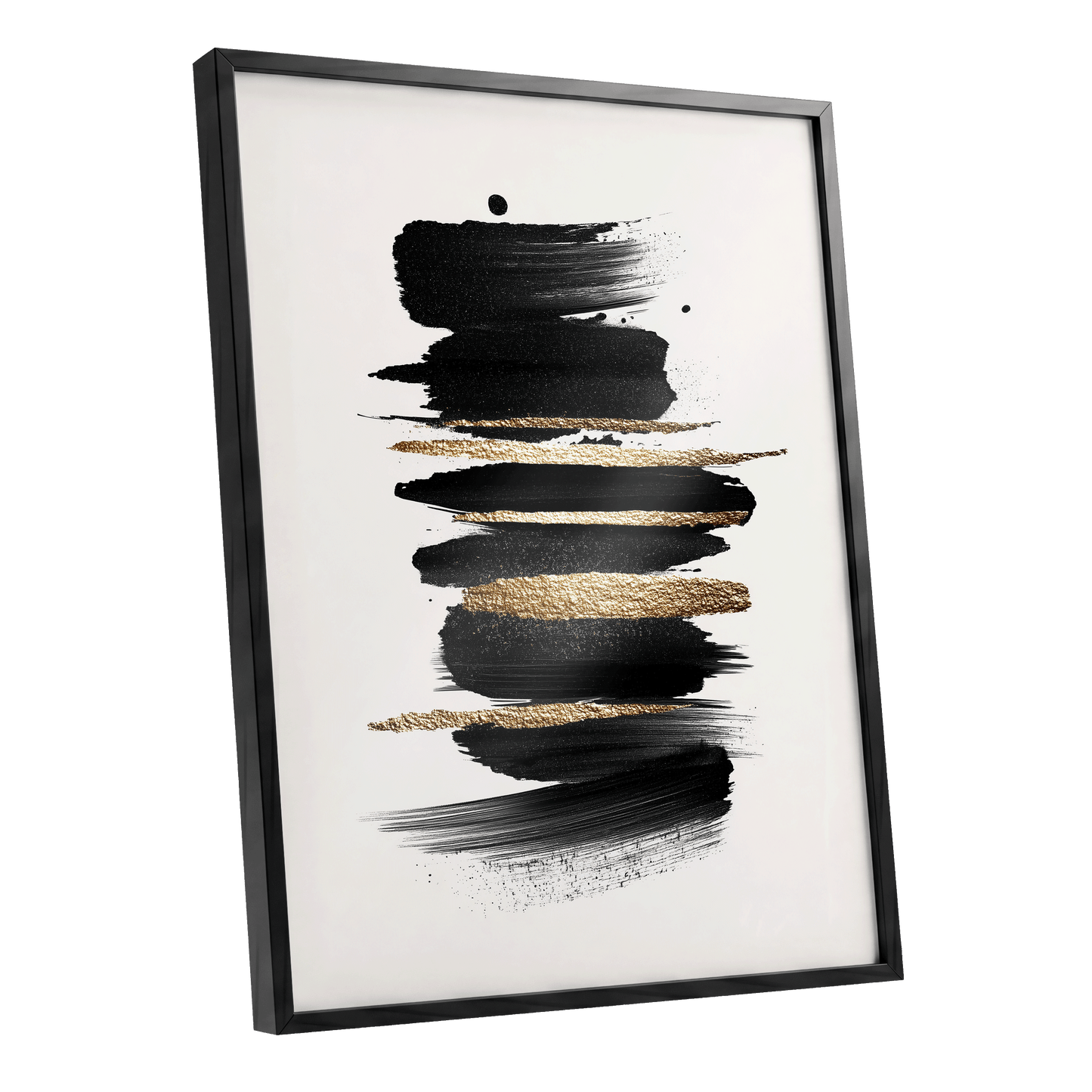 Black Gold Brushstrokes