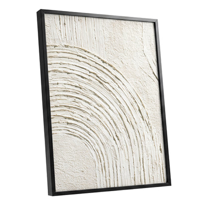 Ivory Beige Textured Single Arch Abstract Art