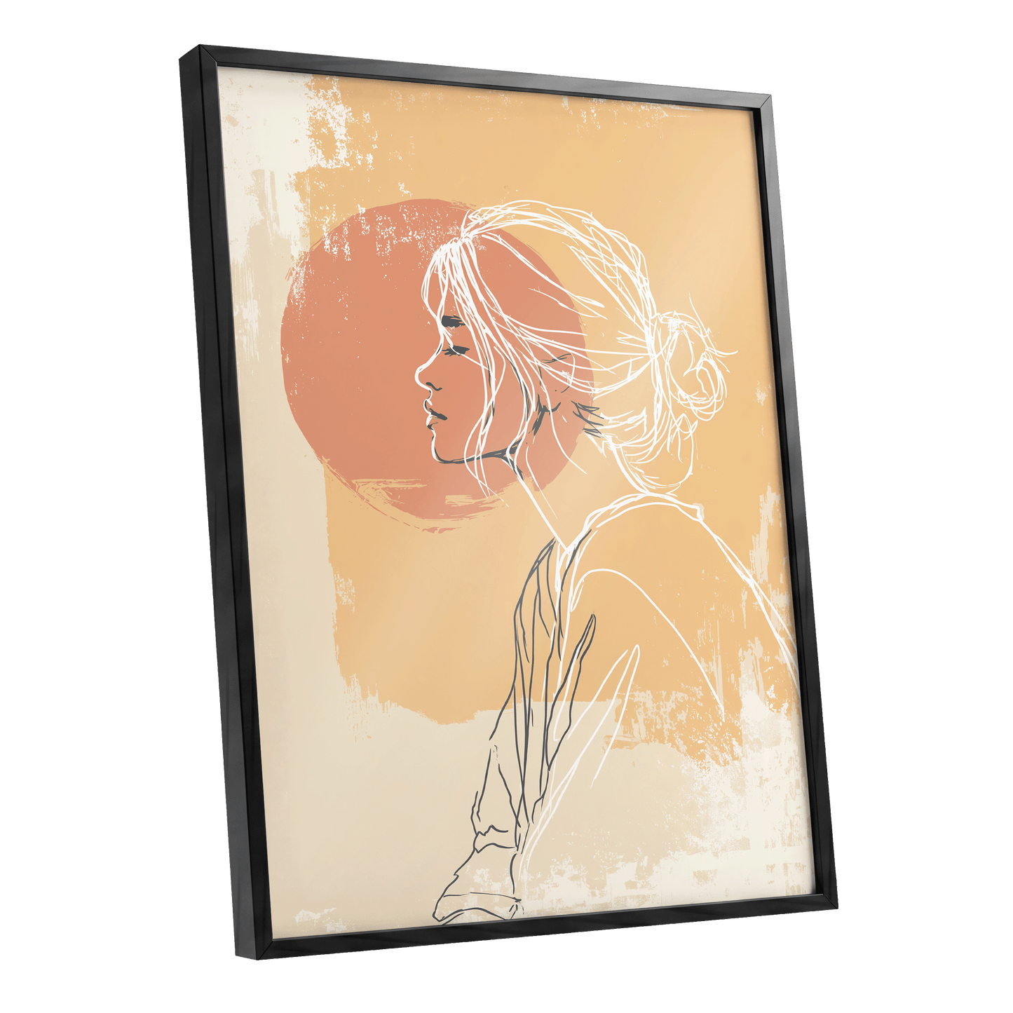 Sunlit Profile Line Art