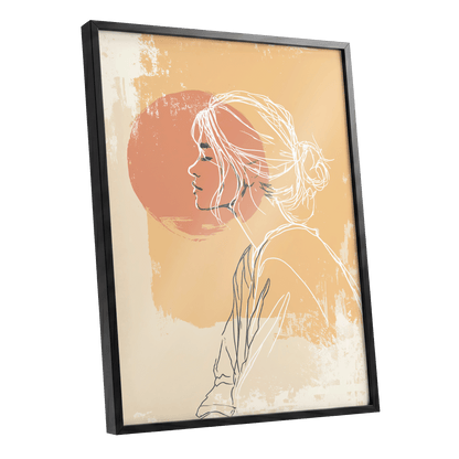 Sunlit Profile Line Art