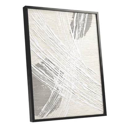 Grey Crosshatch Abstract