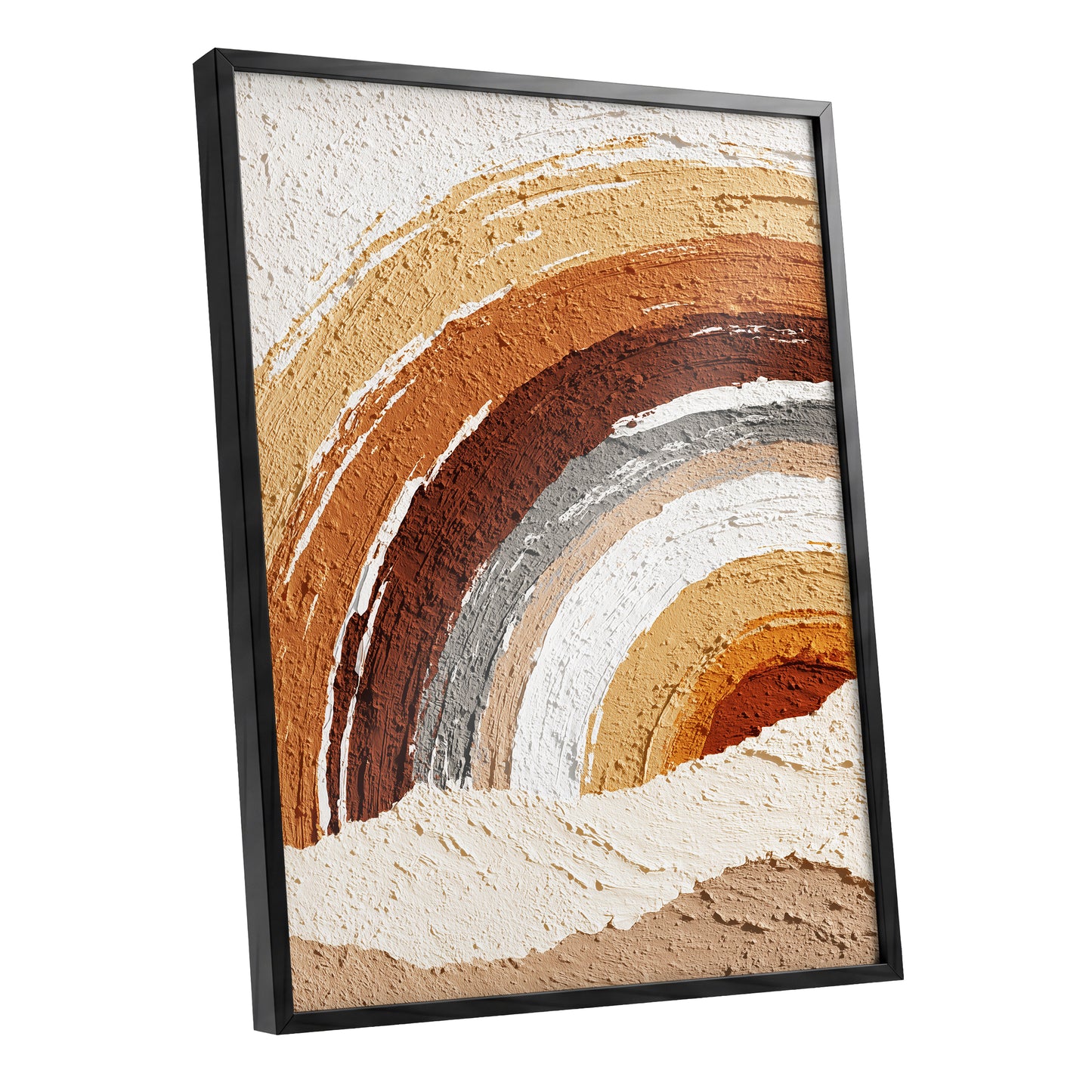 Terracotta Ochre Textured Rainbow Arch Wall Art