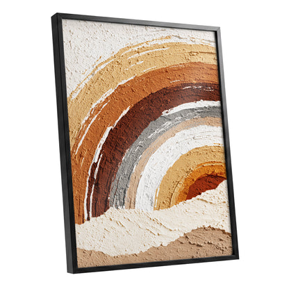 Terracotta Ochre Textured Rainbow Arch Wall Art