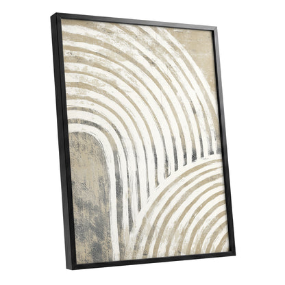 Neutral Beige Layered Rainbow Wall Art