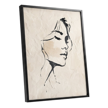 Black Ivory Minimal Abstract Man Face Line Art