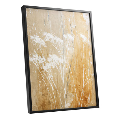 Warm Ochre Botanical Abstract Wall Art
