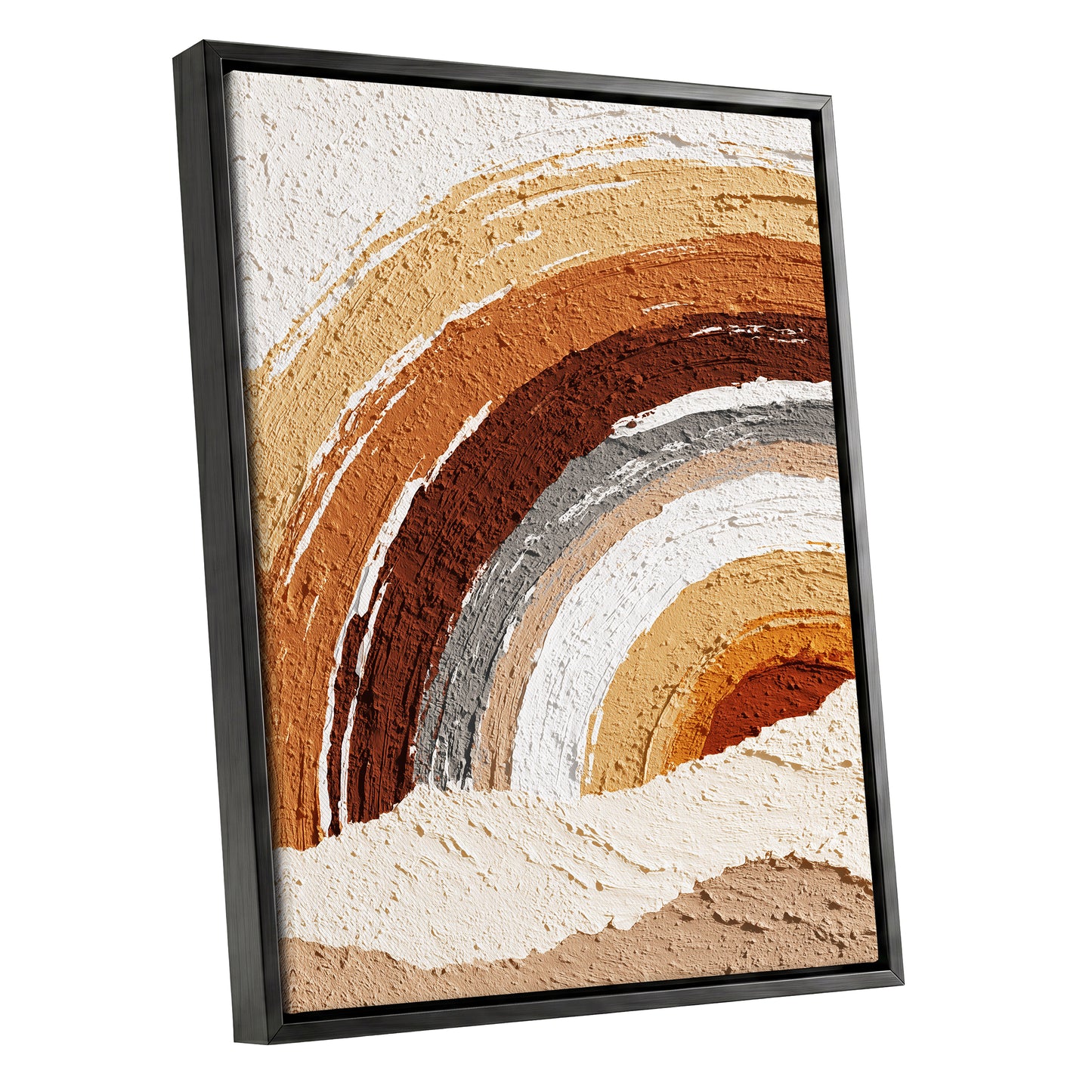 Terracotta Ochre Textured Rainbow Arch Wall Art