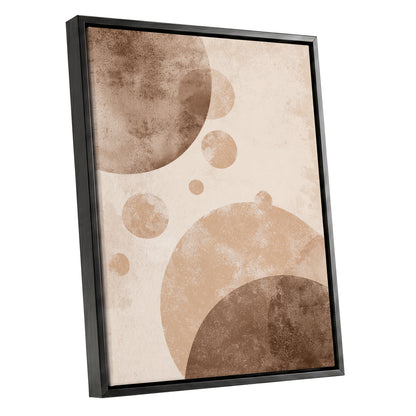 Neutral Brown Geometric Circles Abstract Wall Art