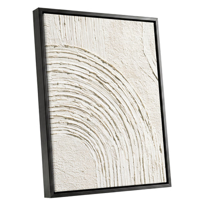 Ivory Beige Textured Single Arch Abstract Art